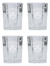 Central Arkansas Bears 2 Ounce Square Shot Glass laser etched logo Design 4-Pack