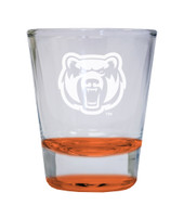 Central Arkansas Bears Etched Round Shot Glass 2 oz Orange