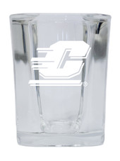 Central Michigan University 2 Ounce Square Shot Glass laser etched logo Design