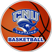 Christopher Newport Captains 4-Inch Round Basketball Vinyl Decal Sticker