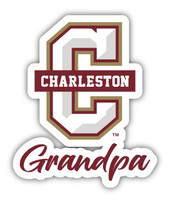 College of Charleston 4 Inch Proud Grandpa Die Cut Decal