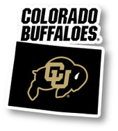 Colorado Buffaloes 4 Inch State Shape Vinyl Decal Sticker