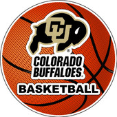 Colorado Buffaloes 4-Inch Round Basketball Vinyl Decal Sticker