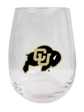 Colorado Buffaloes 9 oz Stemless Wine Glass