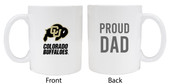Colorado Buffaloes Proud Dad White Ceramic Coffee Mug (White).
