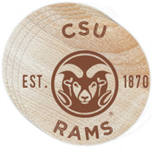 Colorado State Rams Wood Coaster Engraved 4 Pack