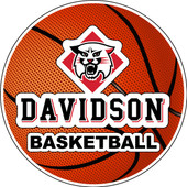 Davidson College 4-Inch Round Basketball Vinyl Decal Sticker