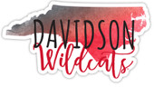 Davidson College Watercolor State Die Cut Decal 2-Inch