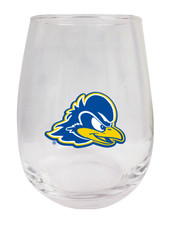 Delaware Blue Hens 9 oz Stemless Wine Glass