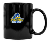 Delaware Blue Hens Black Ceramic Mug (Black).