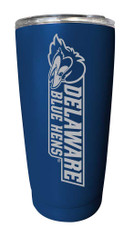 Delaware Blue Hens Etched 16 oz Stainless Steel Tumbler (Choose Your Color)