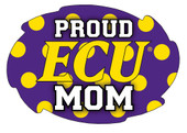 East Carolina ECU Pirates NCAA NCAA Collegiate Trendy Polka Dot Proud Mom 5" x 6" Swirl Decal Sticker