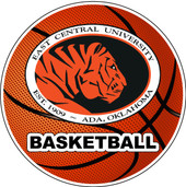 East Central University Tigers 4-Inch Round Basketball Vinyl Decal Sticker