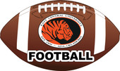 East Central University Tigers 4-Inch Round Football Vinyl Decal