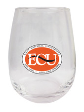 East Central University Tigers 9 oz Stemless Wine Glass