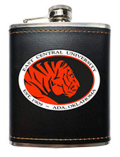 East Central University Tigers Black Stainless Steel 7 oz Flask