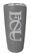 East Central University Tigers Etched 16 oz Stainless Steel Tumbler (Gray)