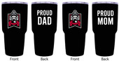 East Stroudsburg University Proud Mom and Dad 24 oz Insulated Stainless Steel Tumblers 2 Pack Black.