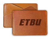 East Texas Baptist University College Leather Card Holder Wallet