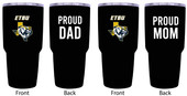 East Texas Baptist University Proud Mom and Dad 24 oz Insulated Stainless Steel Tumblers 2 Pack Black.