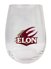 Elon University 9 oz Stemless Wine Glass