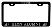Elon University Alumni Laser Engraved Metal License Plate Frame Black