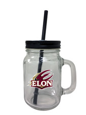 Elon University Mason Jar Glass 2-Pack