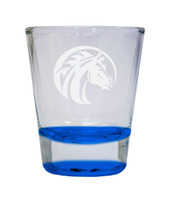 Fayetteville State University Etched Round Shot Glass 2 oz Blue