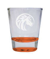 Fayetteville State University Etched Round Shot Glass 2 oz Orange