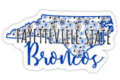 Fayetteville State University Floral State Die Cut Decal 4-Inch