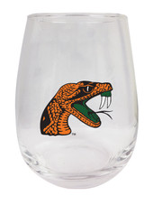 Florida A&M Rattlers 9 oz Stemless Wine Glass