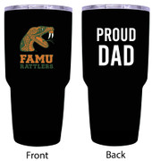 Florida A&M Rattlers Proud Dad 24 oz Insulated Stainless Steel Tumblers Black.