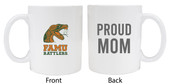 Florida A&M Rattlers Proud Mom White Ceramic Coffee Mug 2-Pack (White).