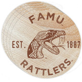 Florida A&M Rattlers Wood Coaster Engraved 4 Pack