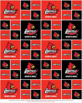 Buy NCAA University of Louisville Cardinals Block LOU-020 Cotton