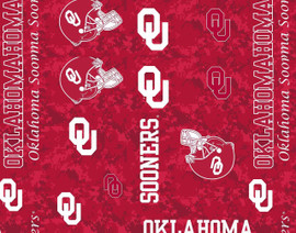 OKLAHOMA SOONERS DIGITAL CAMO FLEECE ALLOVER DESIGN