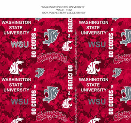 WASHINGTON STATE DIGITAL CAMO FLEECE ALLOVER DESIGN