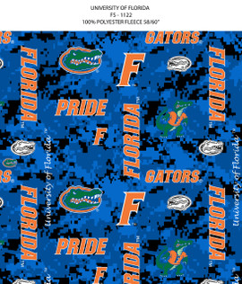 FLORIDA GATORS DIGITAL CAMO FLEECE ALLOVER DESIGN FLORIDA GATORS DIGITAL CAMO FLEECE ALLOVER DESIGN