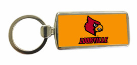 LOUISVILLE CARDINALS KEYCHAIN LUCITE BTL OPENER DOT PATTERN