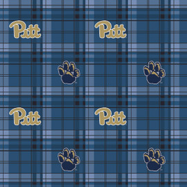 University of Pittsburgh Plaid Fleece Design-Sold by the Yard University of Pittsburgh Plaid Fleece Design-Sold by the Yard