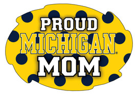 Cotton University of Michigan U of M Wolverines Polka Dots College