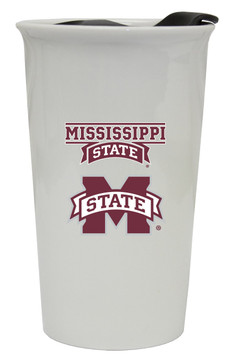 Mississippi State Bulldogs 20oz Stainless Steel Tumbler with Handle | by College Fabric Store