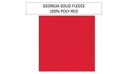 Georgia Solid Red Fleece Fabric-Sold By The Yard