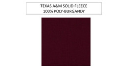 Texas A&M Solid Burgandy Fleece Fabric-Sold By The Yard