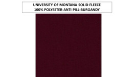 University of Montana Solid Burgandy Fleece Fabric-Sold By The Yard