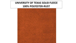 University of Texas Solid Rust Fleece-Sold By The Yard