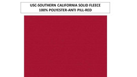 USC Solid Red Fleece Fabric-Sold By The Yard