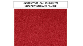 Utah Solid Red Fleece Fabric-Sold By The Yard