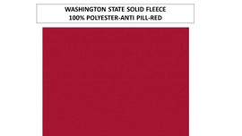 Washington State Solid Red Fleece Fabric-Sold By The Yard