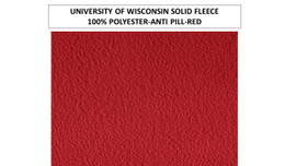 Wisconsin Solid Red Fleece Fabric-Sold By The Yard